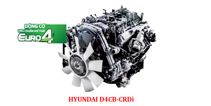 Xe tải KIA sử dụng động cơ HYUNDAI D4CB 130 mã lực, rất tiết kiệm nhiên liệu