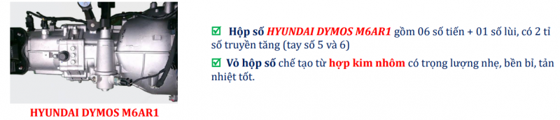 Hộp số HYUNDAI DYMOS 6 số tiến