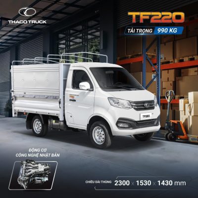 THACO TF220 tải trọng 990kg thùng dài 2,3 mét