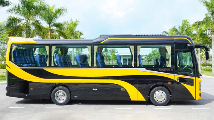 THACO BUS TB87S - 34 chỗ sử dụng 6 bầu hơi êm dịu